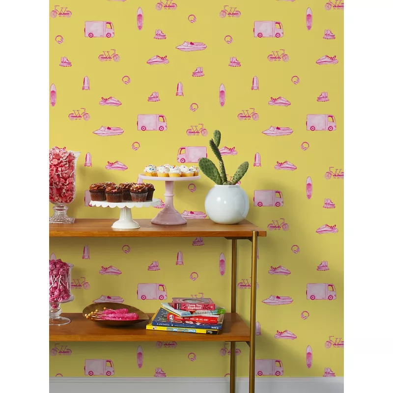 ‘Barbie She Shed’ Wallpaper by Barbie – Yellow