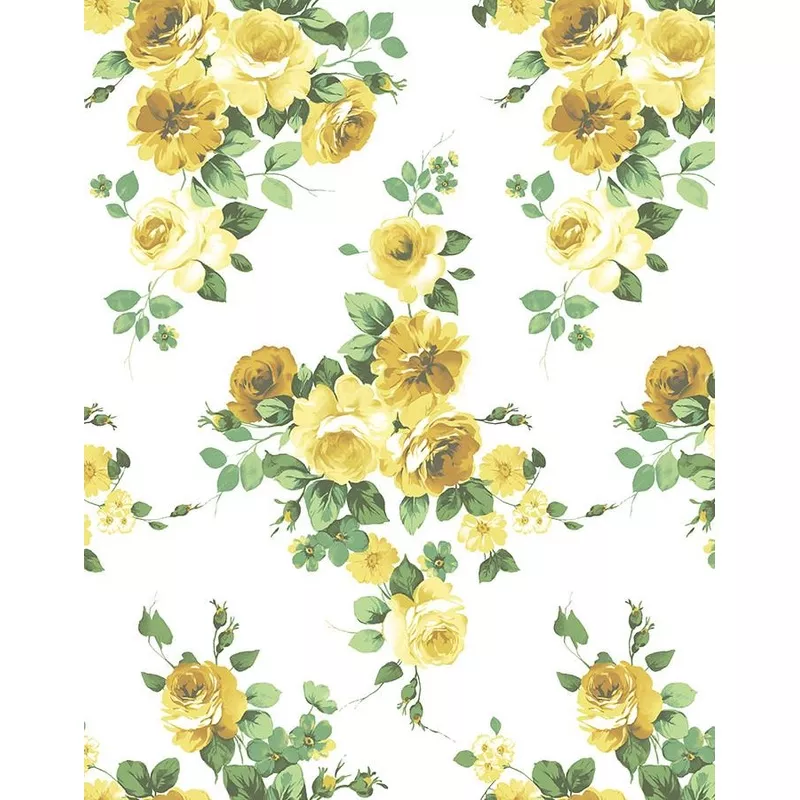 ‘Maggie May’ Wallpaper by Wallshoppe – Yellow
