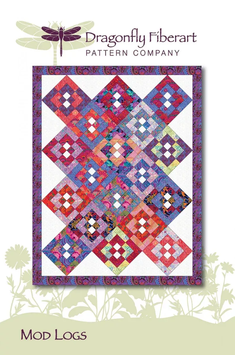 Mod Logs Quilt Pattern from Dragonfly Fiberart