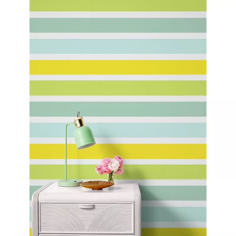 ‘Ombre Stripe’ Wallpaper by Barbie – Yellow