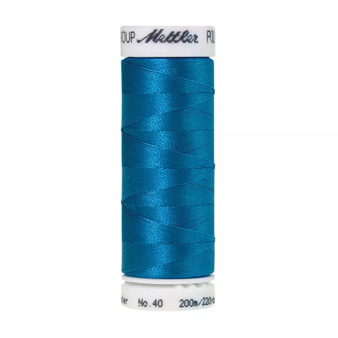 Poly Sheen 220 Yds. Embroidery Thread by Mettler in Pacific Blue #3906