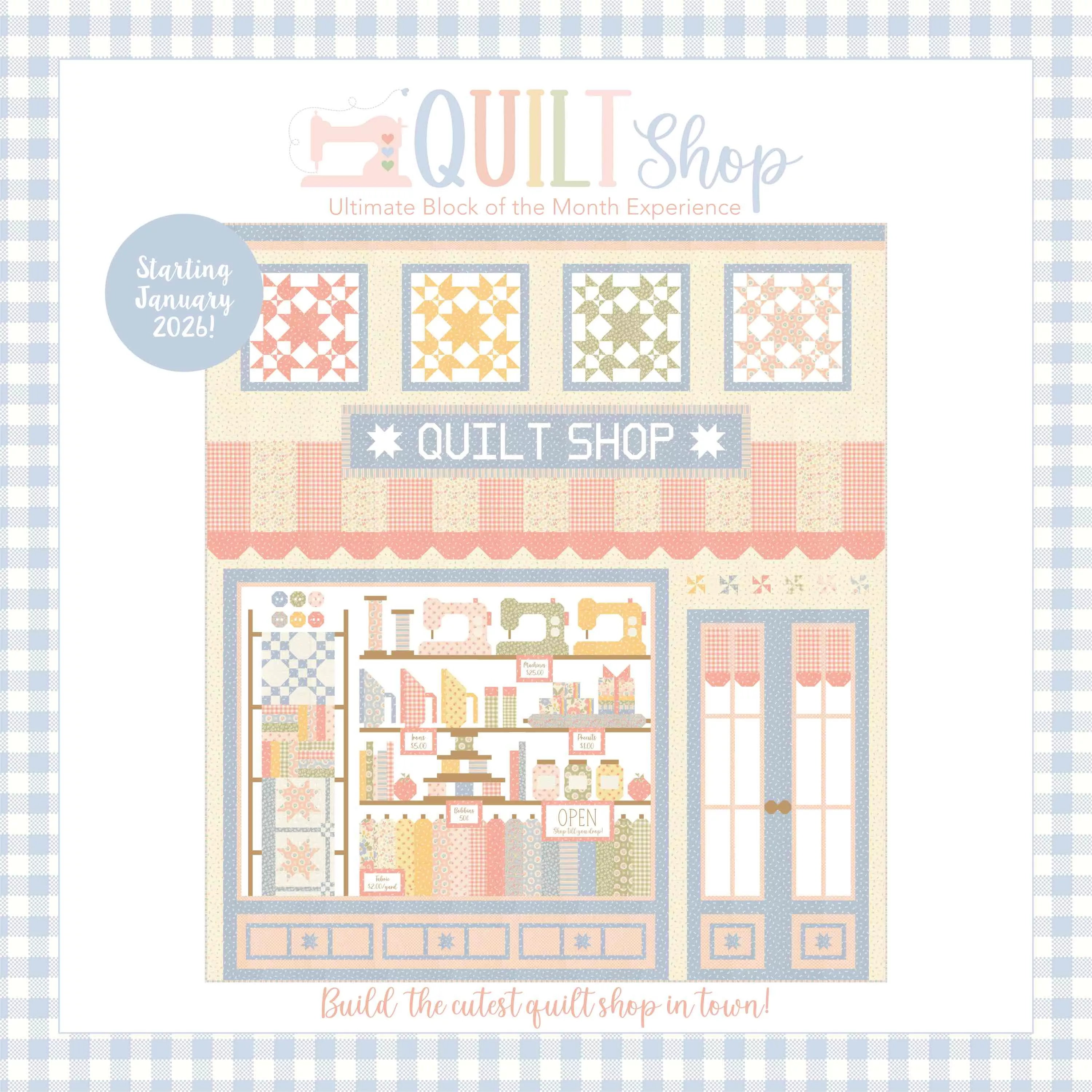 Pre-Order - Quilt Shop Block of the Month Quilt Kit