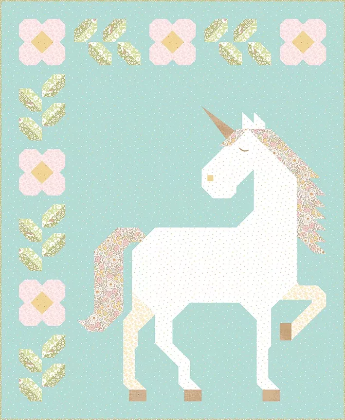 Pre-Order - Unicorn Garden Boxed Quilt Kit - KT-18320