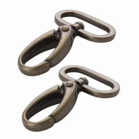 Swivel Hook Antique Brass Set of Two