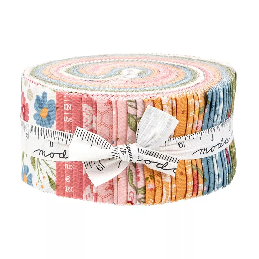 Wild Honey Jelly Roll Reservation by Lella Boutique for Moda Fabrics