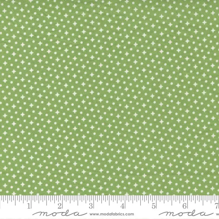 Zinnia by April Rosenthal - Star/Dot - Green - Moda 24136 24