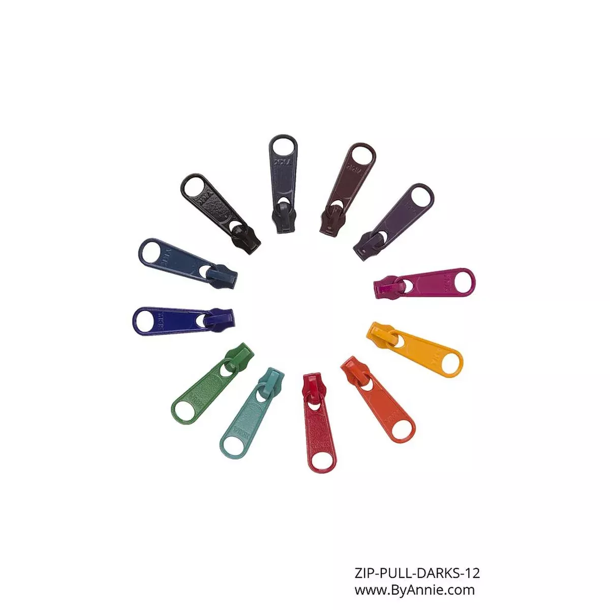Zipper Pull Set - Darks-12 byannie by the pack