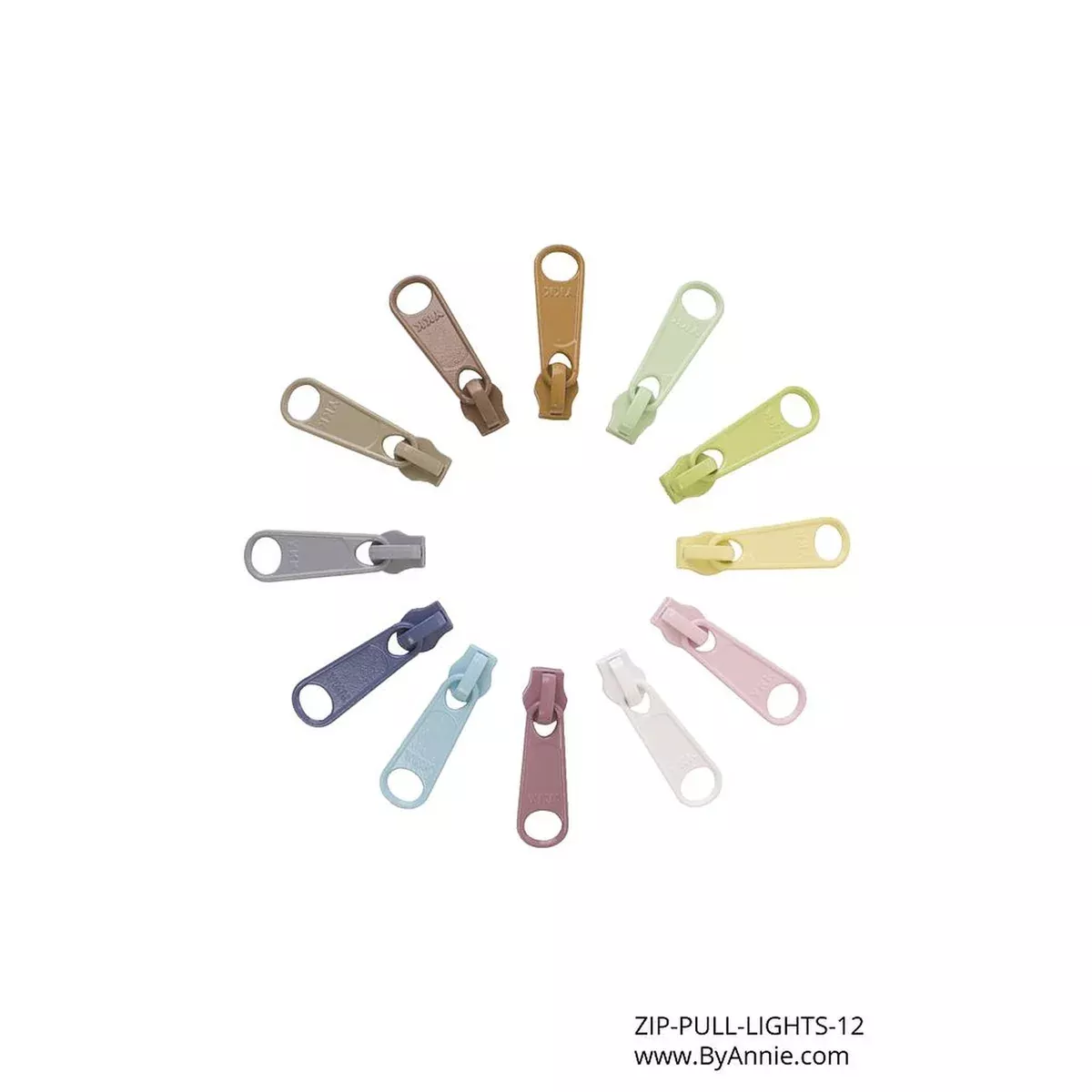 Zipper Pull Set - Lights-12 byannie by the pack